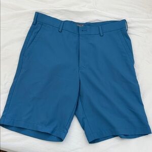 Peter Millar Blue Flat Front Shorts - 9 inch inseam